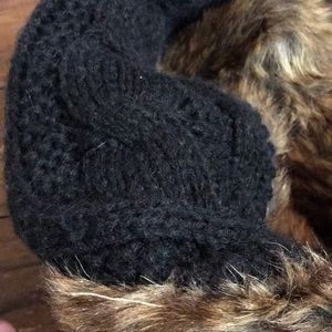 Accessories - Faux fur and knit infinity neck scarf Accessories - Faux fur and knit infinity neck scarf